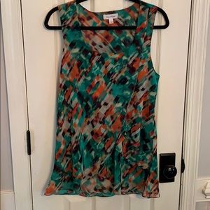 CALVIN KLEIN flowy sleeveless top - Large